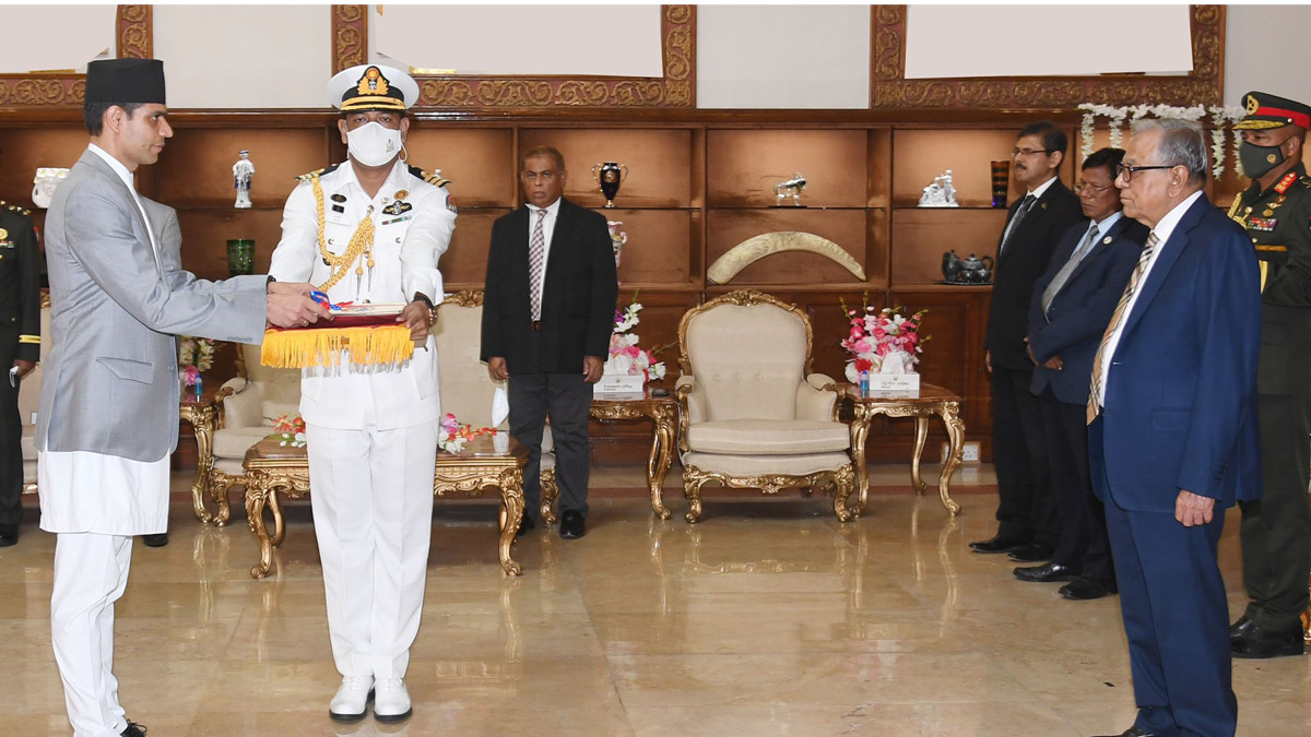 Nepal Ambassador to Bangladesh presents his  Credentials to President of Bangladesh