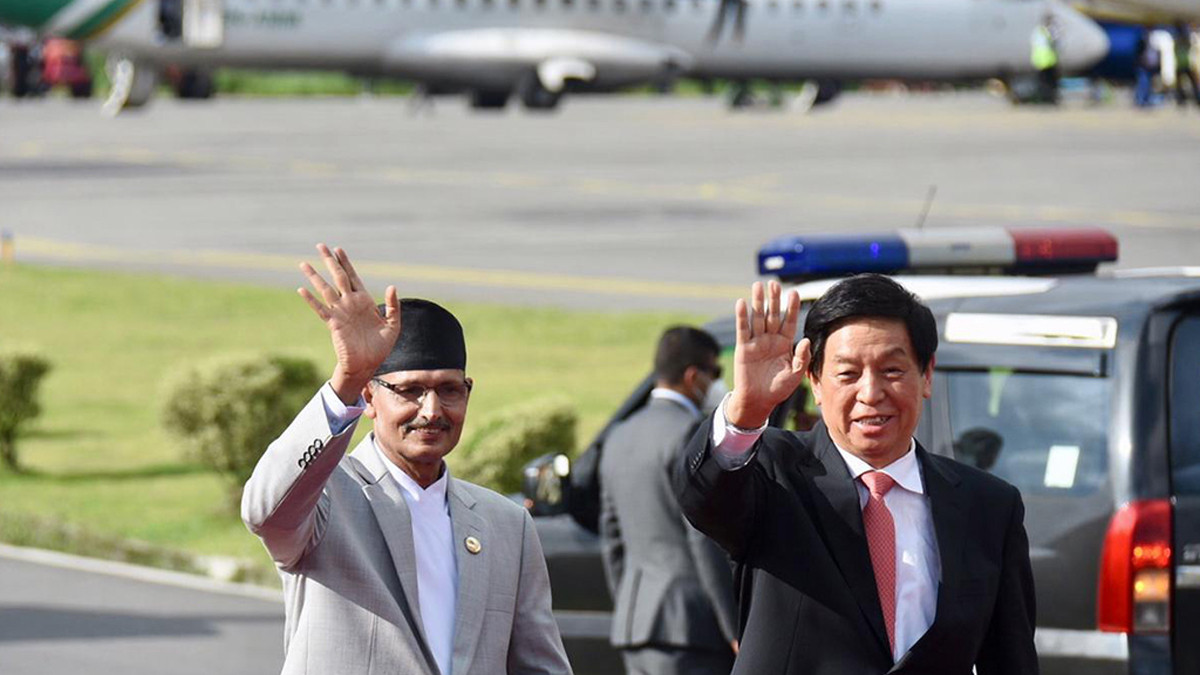 China’s top lawmaker Li arrives Kathmandu