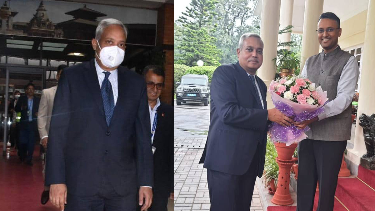 Indian Ambassador to Nepal Naveen Srivastava arrived in Kathmandu to assume responsibility  