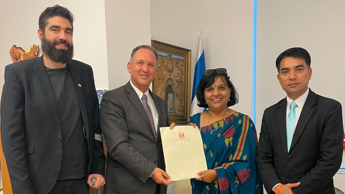 Nepal Ambassador to Israel Presents her credentials to the Chief of Protocol