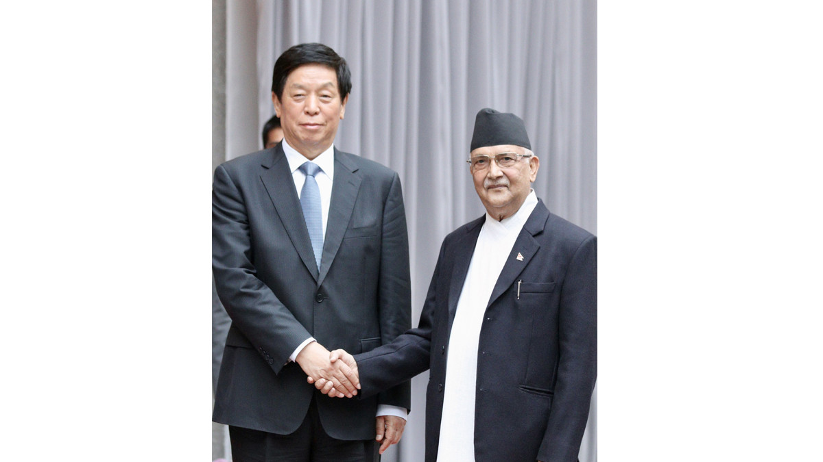 Meeting between UML chair Oli and Li Zhanshu