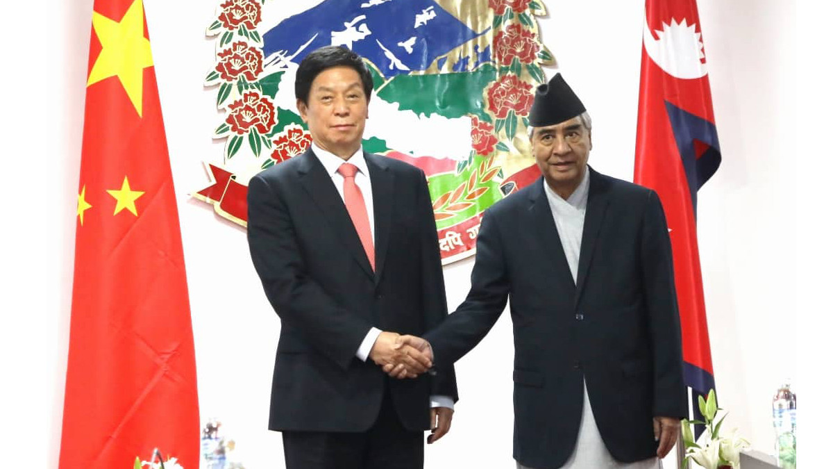 Chinese leader Li at SinghaDurbar to meet PM Deuba