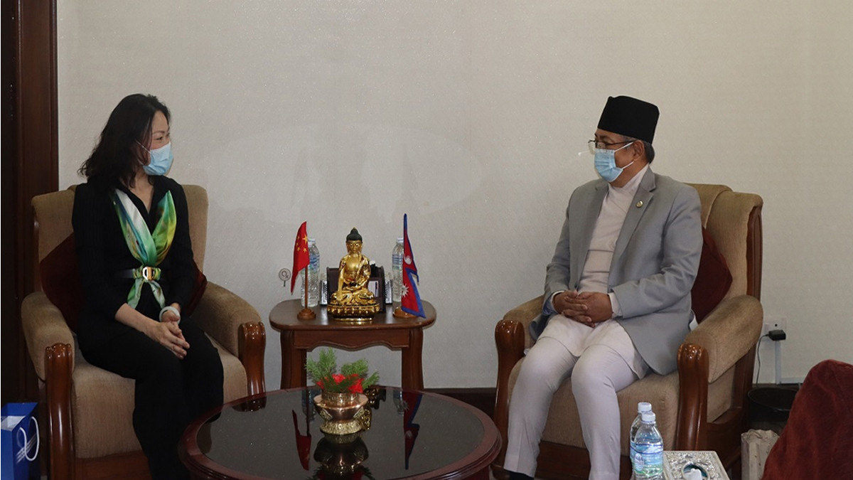 Chinese envoy pays courtesy call on Home Minister Khand