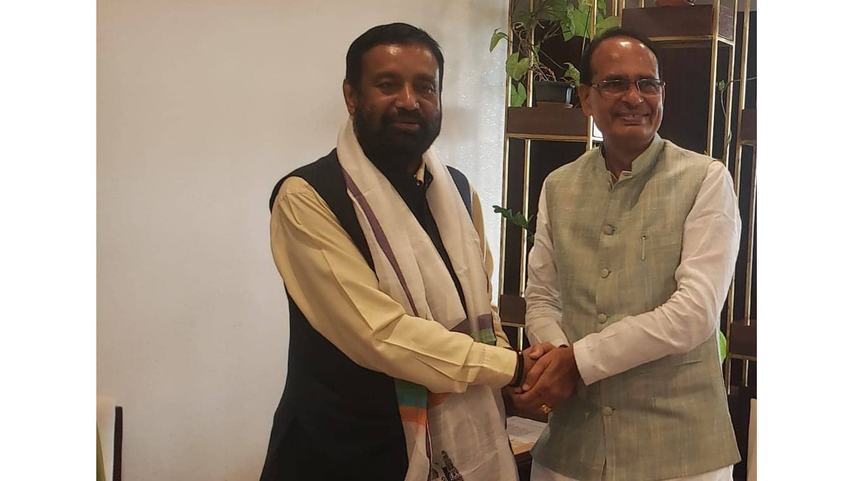 NC leader Nidhi and Madhya Pradesh CM of India Chauhan meet