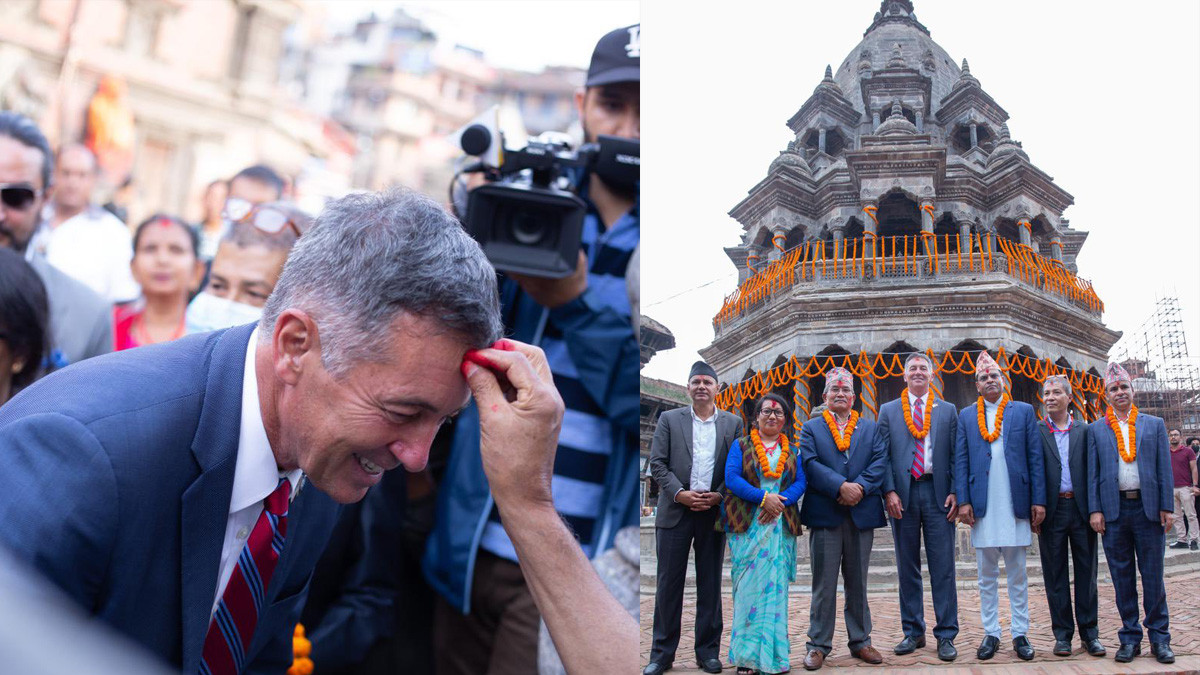 Restoration of the octagonal Krishna temple at Patan by American Ambassadors Fund