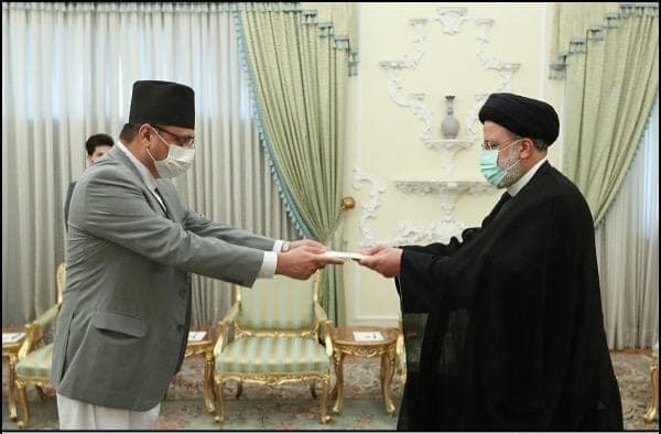 Ambassador Adhikari presents Letters of Credence to President of Iran