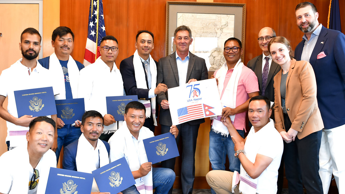 US embassy honored Nepalese mountaineers