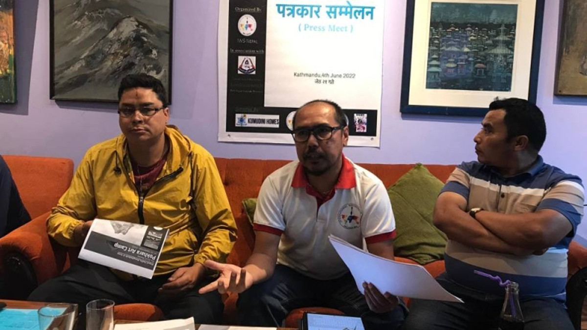 Artists from four countries in Pokhara Art Camp