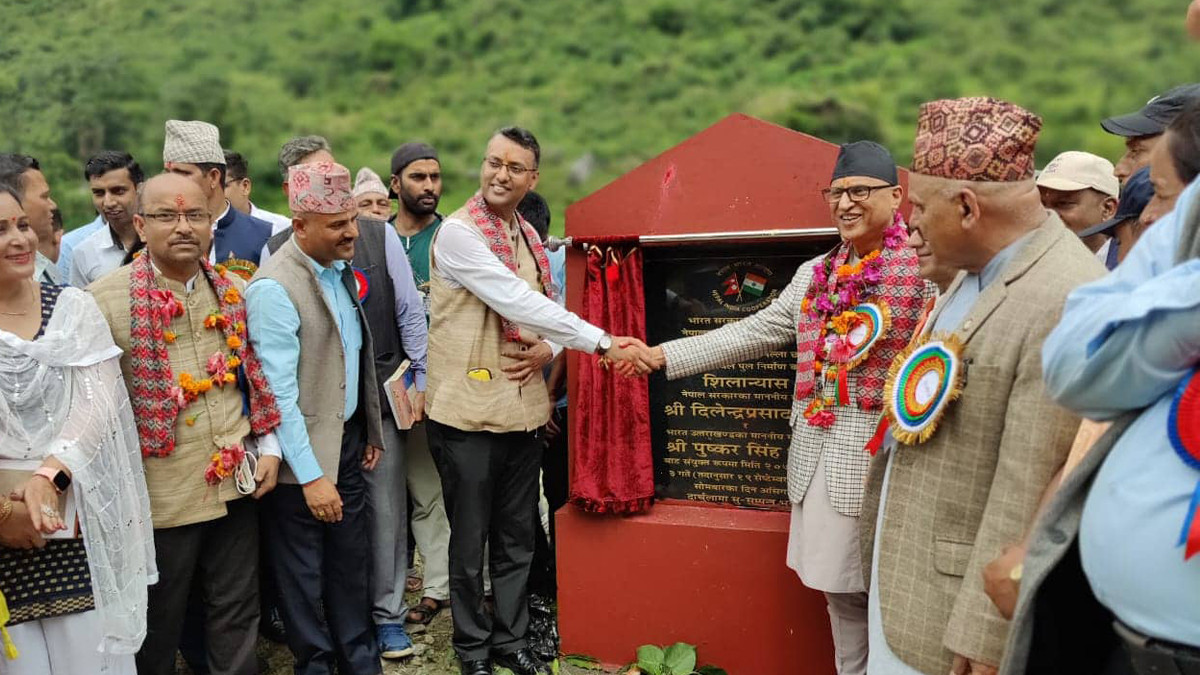 Foundation stone laid for motorable bridge linking Nepal, India