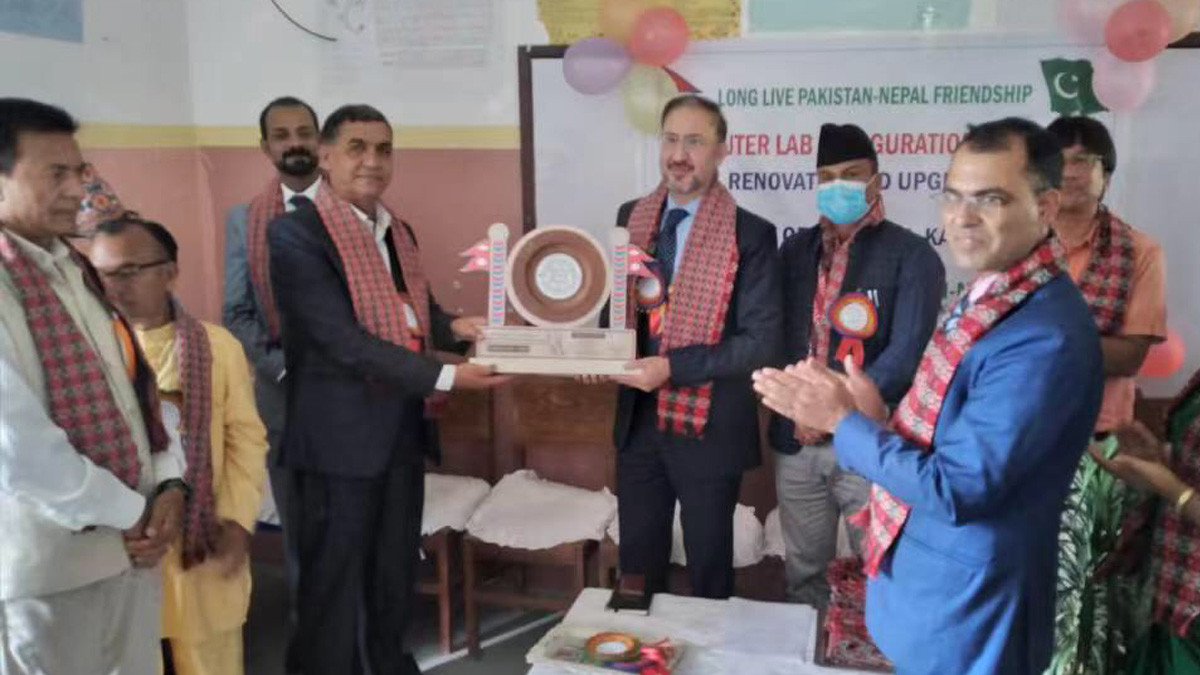 Ambassador of Pakistan inaugurated computer Lab in Kathmandu for Nepalese Students