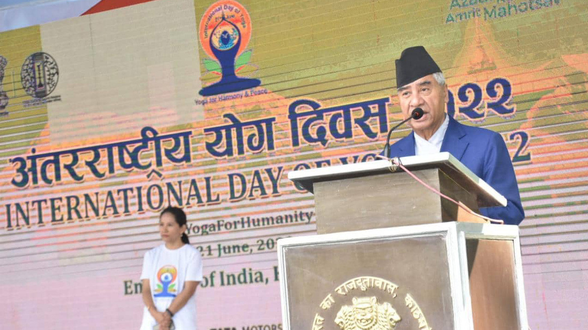 Yoga has huge significance for stress-free, healthy life: PM Deuba