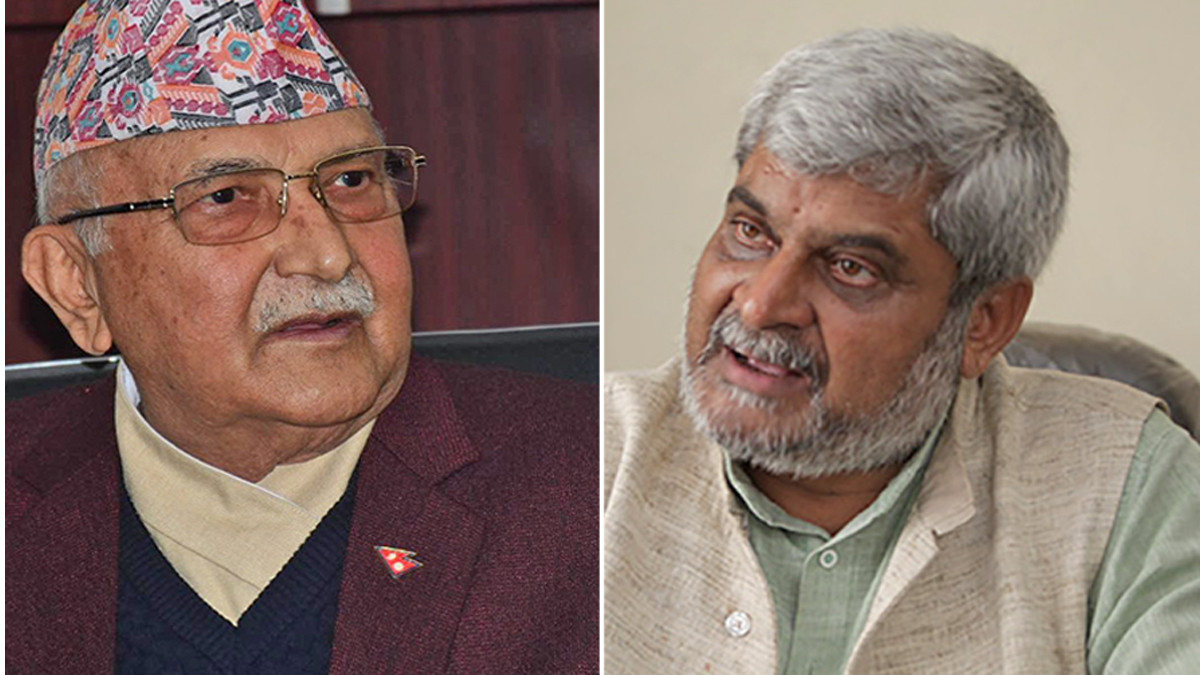 Hridayesh Tripathi  meets KP Oli