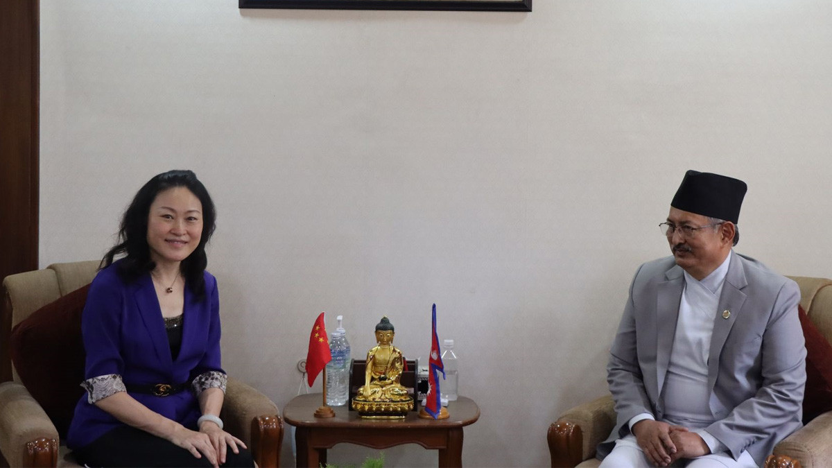 Chinese Ambassador Hou Yanqi met with Home Minister Khand