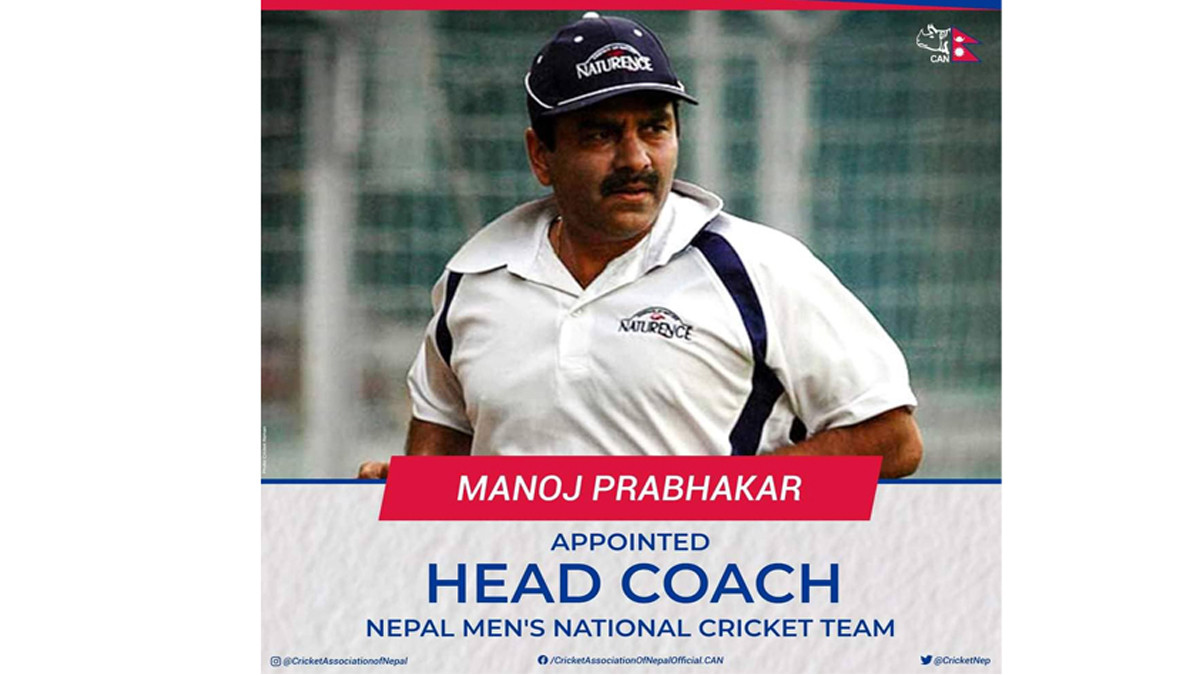 Prabhakar appointed as head coach of Nepali national cricket team