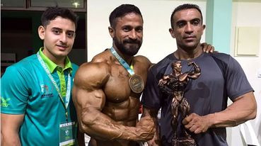 Pakistani bodybuilder Shahzad Qureshi grabbed the gold medal In the 54th Asian Bodybuilding Championship