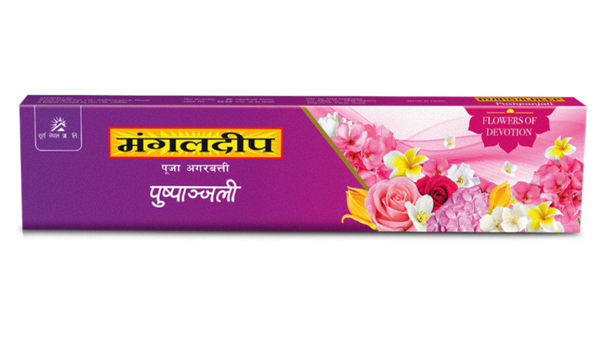 Pushpanjali Incense Sticks with lovely aroma in Nepali market