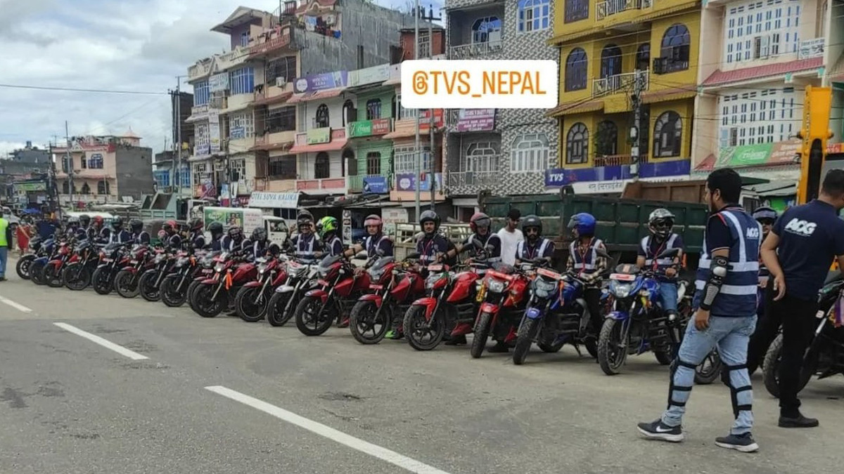 TVS Organized AOG Ride with 35 Riders in Surkhet