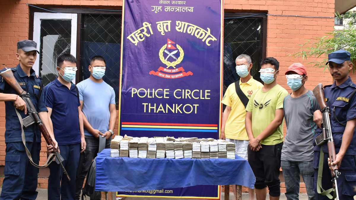 Four Chinese nationals arrested from Nagdhunga with around Rs 40 million