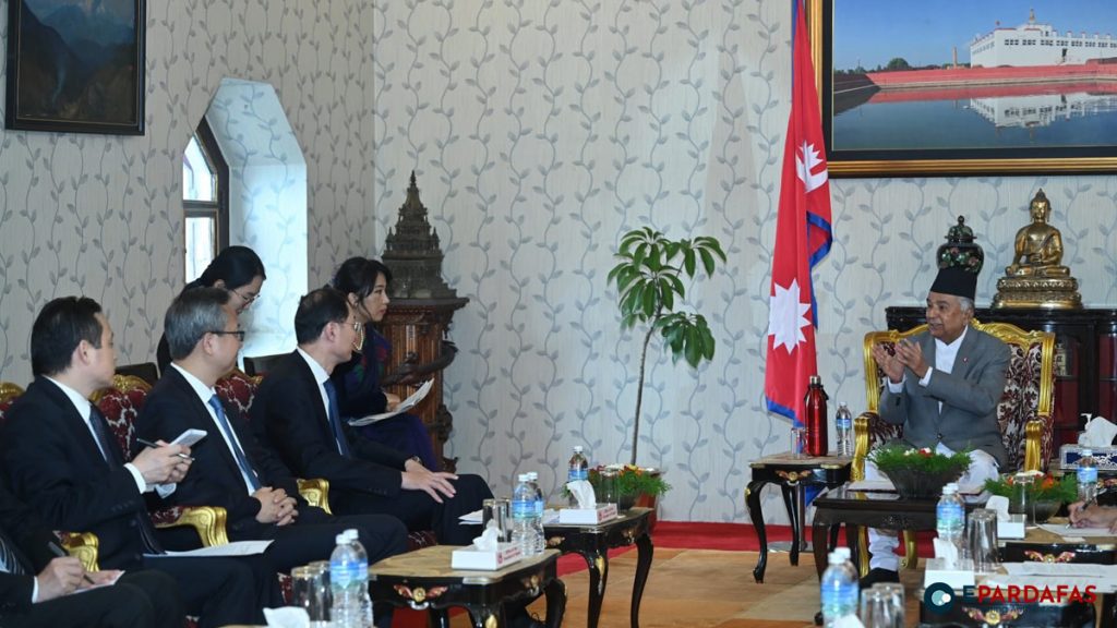 Chinese Vice Minister Sun Calls On President Paudel Epardafas