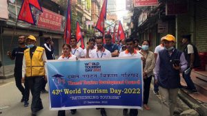 World Tourism Day marked at Thamel with a march