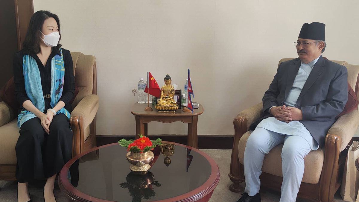 Chinese ambassador Yanqi paid farewell call to Home Minister Khand