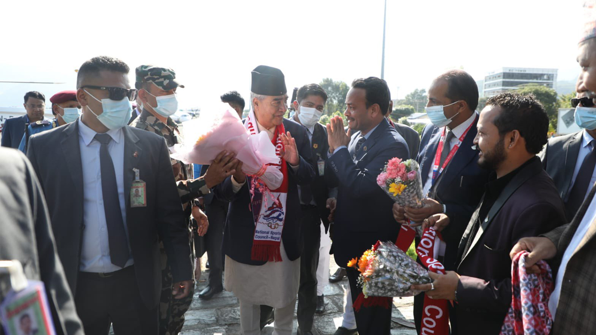 PM Deuba in Pokhara for closing ceremony of 9th National Games