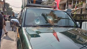 State Minister Shrestha’s vehicle vandalized