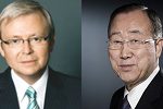 Kevin Rudd and Ban Ki-moon