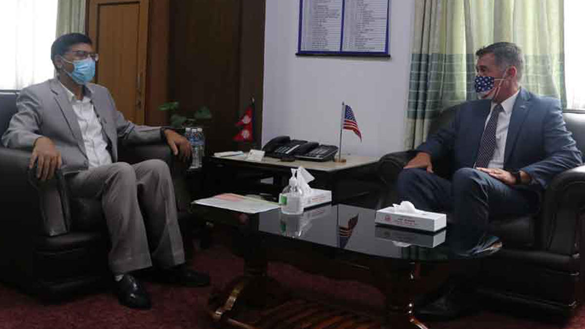 US Ambassador Thompson pays courtesy call on FM Sharma