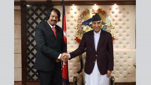 Janamat Party Chair Dr Raut holds meeting with PM Deuba