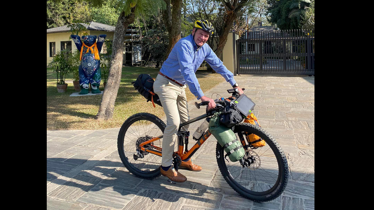German envoy’s fondness for cycling, reached Dhaka in nine days