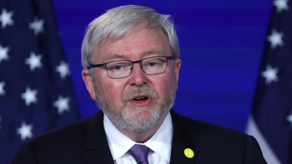 Former Australian Prime Minister Kevin Rudd Appointed Ambassador To U.S ...