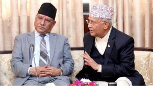 PM Dahal, UML Chair Oli holds discussion