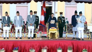 PM Prachanda, 3 DPMs, 4 ministers takes oath of office and secrecy