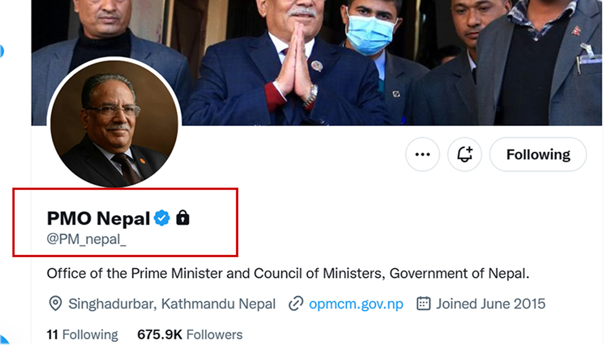 Prime Minister’s official Twitter account locked