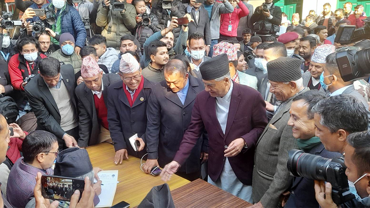 Deuba, Thapa file candidacy for for Parliamentary Party Leader