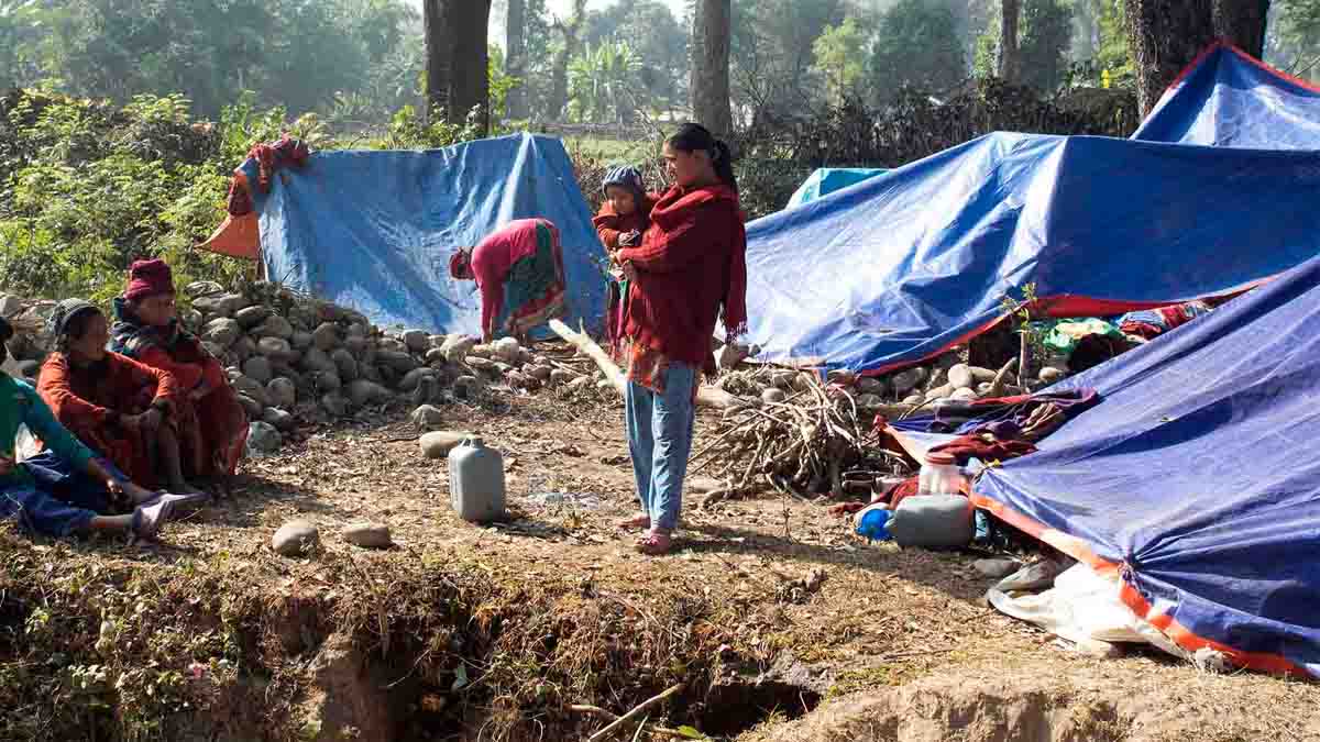Landslide affected families suffer worst in cold