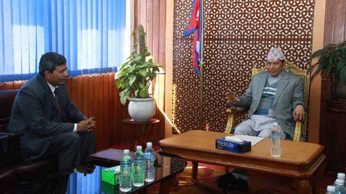 Deputy Prime Minister Shrestha holds discussion with Indian officials