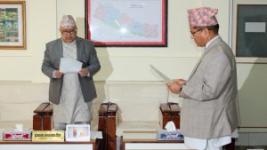 Secretary of Finance Ministry takes oath of office before Acting Chief Justice
