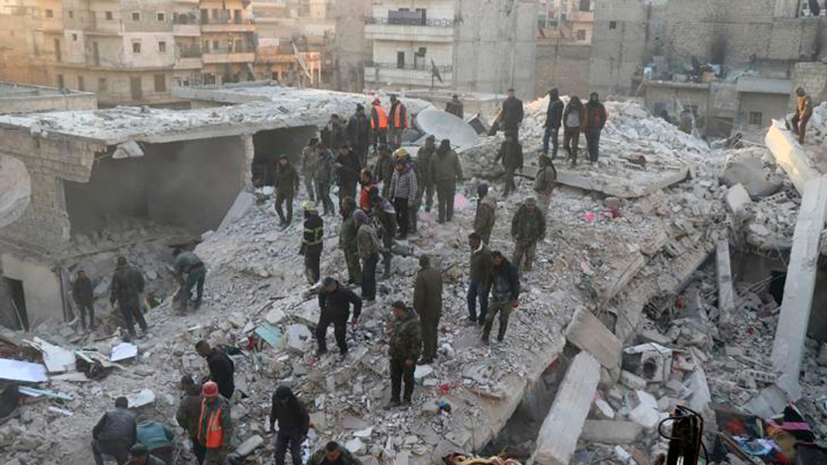 Building collapse in Syrian city leaves 16 dead