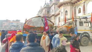Special worship offered to rock to be transported to Ayodhya
