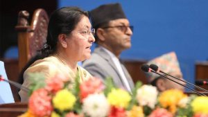 President Bhandari insists on cooperation in development projects