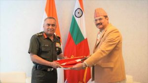 Defence Minister Upreti meets Indian Army Chief General Manoj Pande