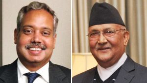 Chair Oli and Indian ambassador held talks