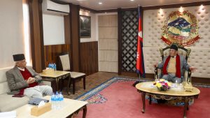 PM Prachanda, UML Chair Oli held meeting