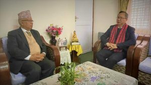 Chinese ambassador intensifies political meeting in Nepal ; calls on Chair Nepal after meeting PM Dahal