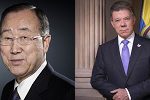 Ban Ki-moon and Juan Manuel Santos