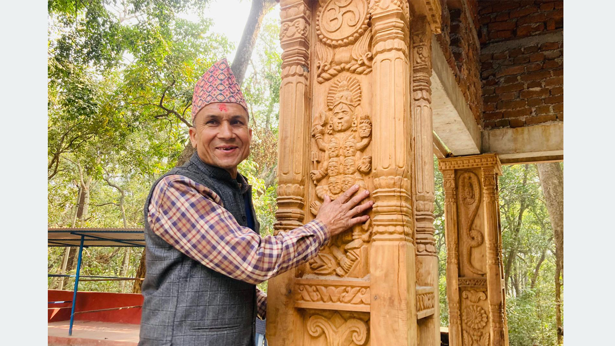 Bhim Bahadur preserving legacy of wood work and carvings