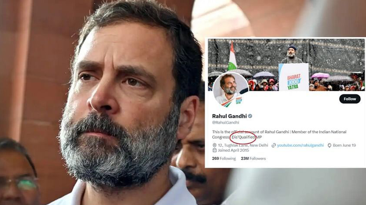 India’s Gandhi changes his Twitter bio, writes Dis’qualified MP