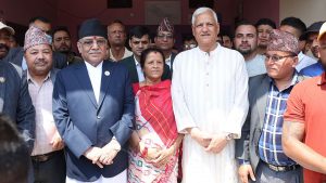 PM reaches ex-Maoist Lekh Raj Bhatta’s residence, hold talks